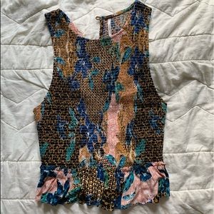 free people patterned top